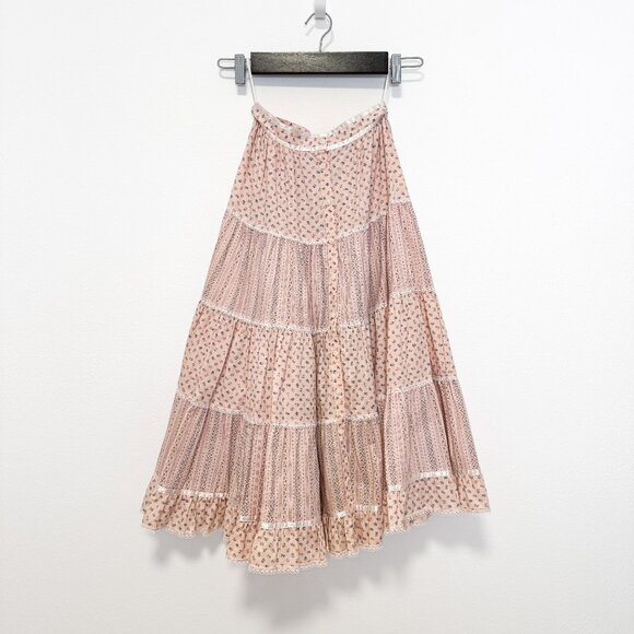 Vintage Jessica's Gunnies Gunne Sax Button Front Prairie Skirt Size 5 23" Waist - Picture 1 of 10